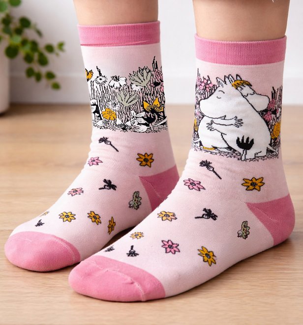 Moomin Love Pink Socks from House Of Disaster