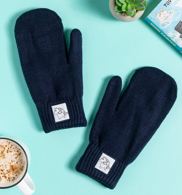 Moomin Moomintroll Fleece Lined Knitted Mittens Moomin Moomintroll Fleece Lined Knitted Mittens