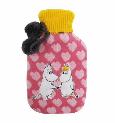 Moomin Pink Hearts Hot Water Bottle Moomin Pink Hearts Hot Water Bottle