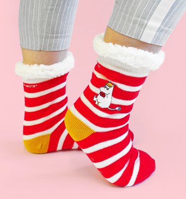Moomin Red Stripe Snorkmaiden Slipper Socks from House of Disaster