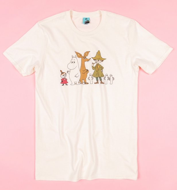 Moomins Line Up Ecru T-Shirt Moomins Line Up Ecru T-Shirt