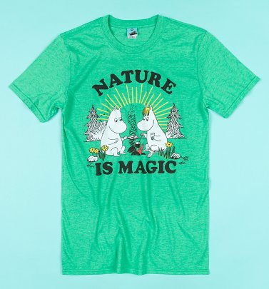Moomins Nature Is Magic Green Marl T-Shirt Moomins Nature Is Magic Green Marl T-Shirt