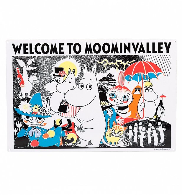 Moomins Welcome To Moominvalley Metal Sign Moomins Welcome To Moominvalley Metal Sign