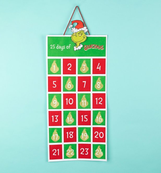 Mr Seuss The Grinch Fabric Advent Calendar