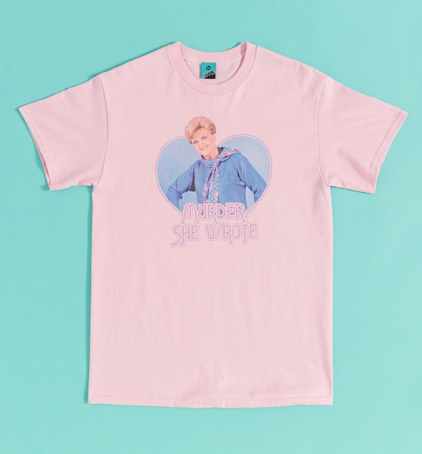 Murder She Wrote Jessica Fletcher Heart Pink T-Shirt Murder She Wrote Jessica Fletcher Heart Pink T-Shirt