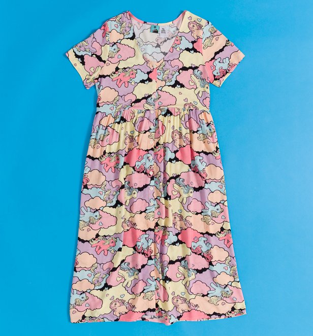 My Little Pony Colourful Clouds V-Neck Midi Dress My Little Pony Colourful Clouds V-Neck Midi Dress