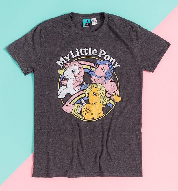 My Little Pony Rainbow Party Charcoal T-Shirt