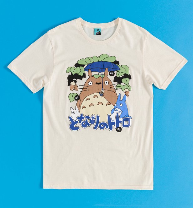 My Neighbour Totoro Inspired Leafy Scene Natural T-Shirt My Neighbour Totoro Inspired Leafy Scene Natural T-Shirt