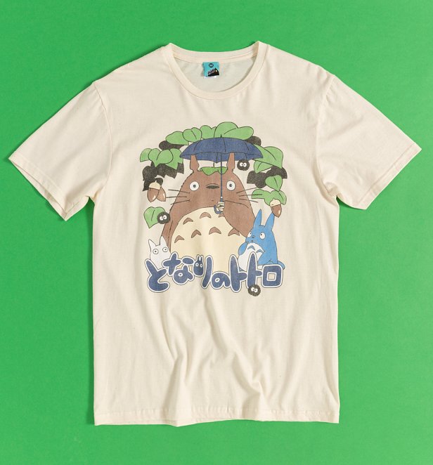 My Neighbour Totoro Inspired Leafy Scene Natural T-Shirt My Neighbour Totoro Inspired Leafy Scene Natural T-Shirt