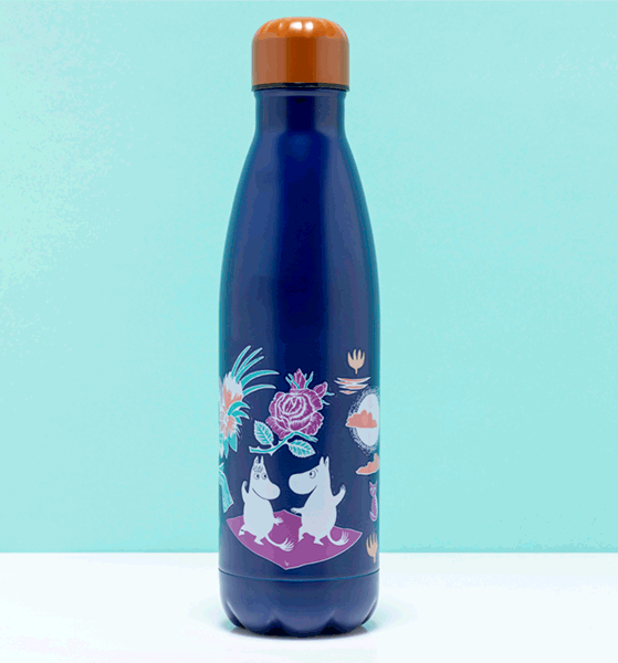 Navy Moomin Metal Water Bottle Navy Moomin Metal Water Bottle