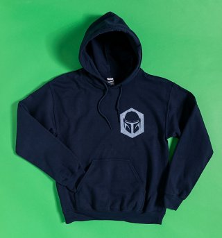 Navy The Child Mandalorian Hoodie with Back Print Navy The Child Mandalorian Hoodie with Back Print