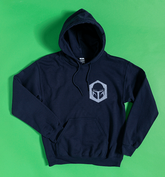 Navy The Child Mandalorian Hoodie with Back Print Navy The Child Mandalorian Hoodie with Back Print