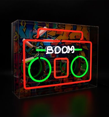 Neon Boombox Acrylic Box Light Neon Boombox Acrylic Box Light