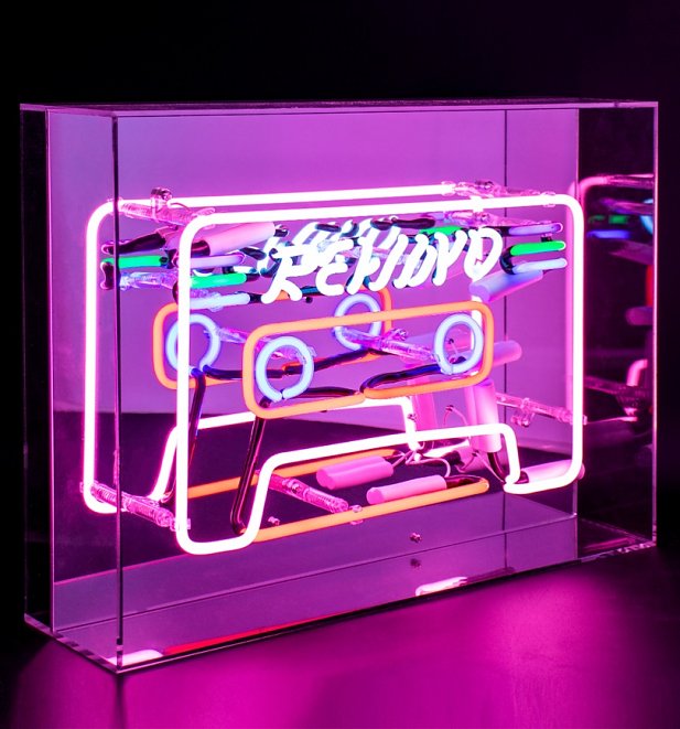 Neon Cassette Acrylic Box Light Neon Cassette Acrylic Box Light