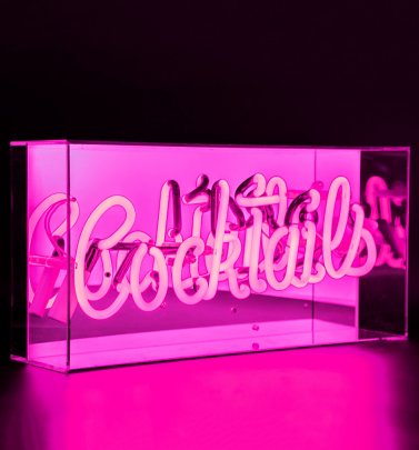 Neon Cocktails Acrylic Box Light Neon Cocktails Acrylic Box Light