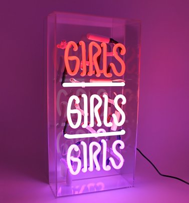 Neon Girls Girls Girls Acrylic Box Light Neon Girls Girls Girls Acrylic Box Light
