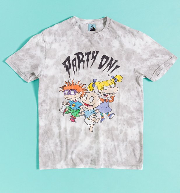 Rugrats Party On Grey Tie Dye T-Shirt Rugrats Party On Grey Tie Dye T-Shirt