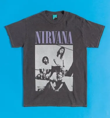Nirvana Vintage Wash Charcoal T-Shirt