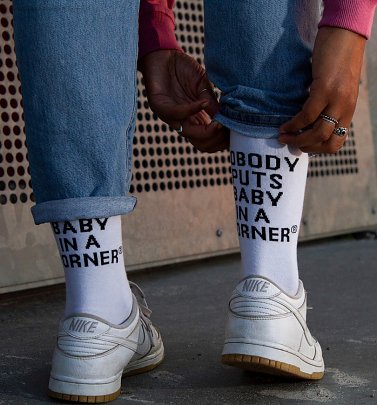Nobody Puts Baby In A Corner Dirty Dancing Socks from Dedicated Nobody Puts Baby In A Corner Dirty Dancing Socks from Dedicated