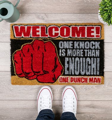 One Punch Man One Knock Door Mat One Punch Man One Knock Door Mat