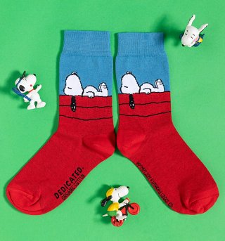 Organic Peanuts Snoopy Socks from Dedicated Organic Peanuts Snoopy Socks from Dedicated