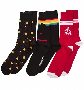 Pack Of Three Atari Socks Pack Of Three Atari Socks