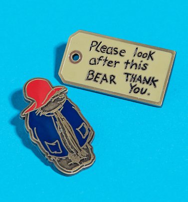 Paddington Bear Set of Two Enamel Pin Badges Paddington Bear Set of Two Enamel Pin Badges