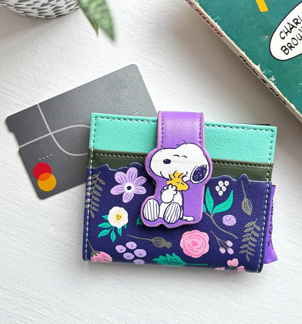 Peanuts Floral Foldover Cardholder from House Of Disaster