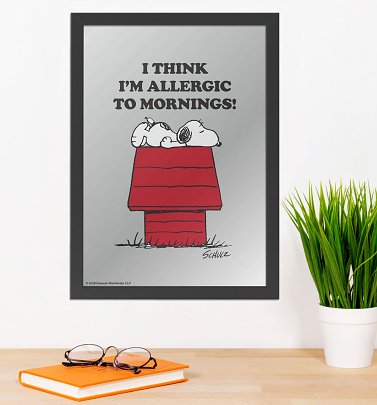 Peanuts Snoopy Allergic To Mornings Mirror Peanuts Snoopy Allergic To Mornings Mirror