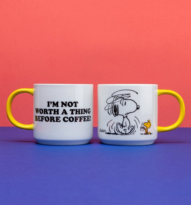 Peanuts Snoopy Before Coffee Mug