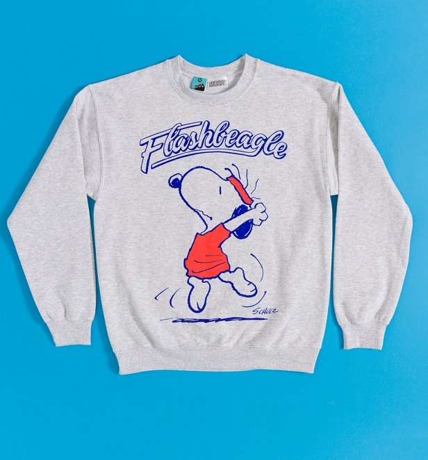 Peanuts Snoopy It's Flashbeagle Grey Marl Sweater Peanuts Snoopy It's Flashbeagle Grey Marl Sweater