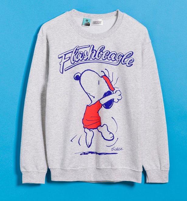 Peanuts Snoopy It's Flashbeagle Grey Marl Sweater Peanuts Snoopy It's Flashbeagle Grey Marl Sweater