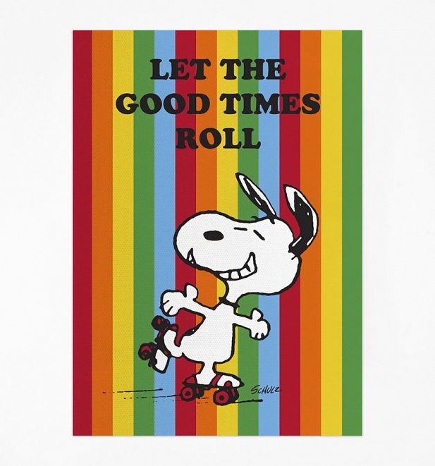 Peanuts Snoopy Let The Good Times Roll Rainbow Tea Towel Peanuts Snoopy Let The Good Times Roll Rainbow Tea Towel
