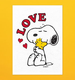 Peanuts Snoopy Love Tea Towel Peanuts Snoopy Love Tea Towel