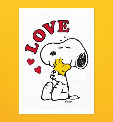 Peanuts Snoopy Love Tea Towel Peanuts Snoopy Love Tea Towel