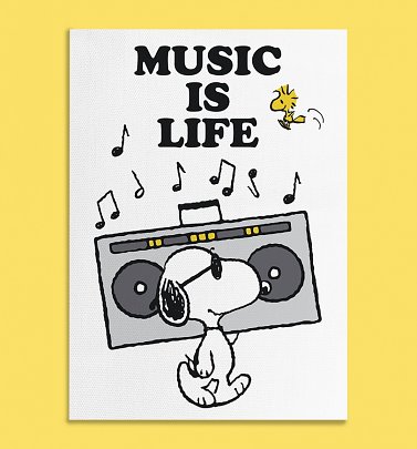 Peanuts Snoopy Music is Life Tea Towel Peanuts Snoopy Music is Life Tea Towel