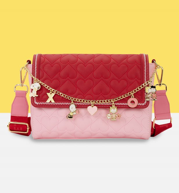 Loungefly Peanuts XO Charm Crossbody Bag