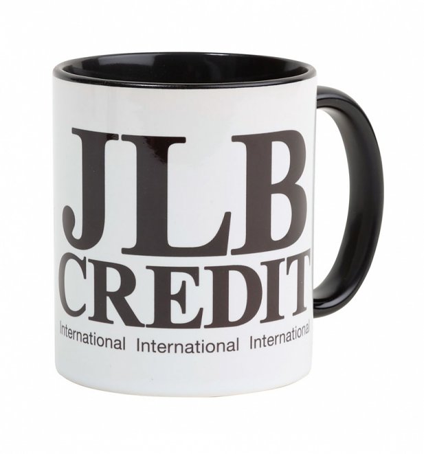 Peep Show Inspired JLB Credit Black Handle Mug Peep Show Inspired JLB Credit Black Handle Mug