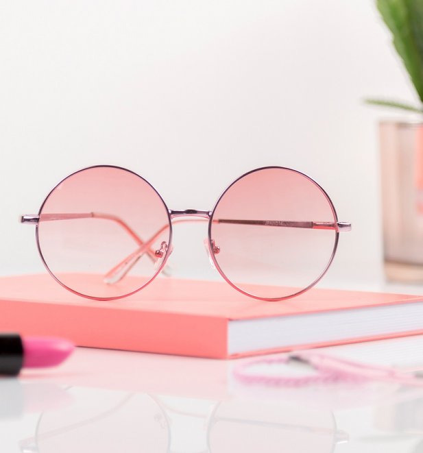 Pink Lens Round Sunglasses from Jeepers Peepers Pink Lens Round Sunglasses from Jeepers Peepers