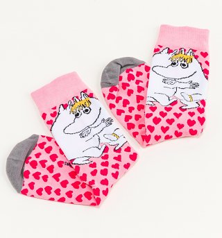 Pink Moomin Heart Socks