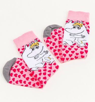 Pink Moomin Heart Socks Pink Moomin Heart Socks