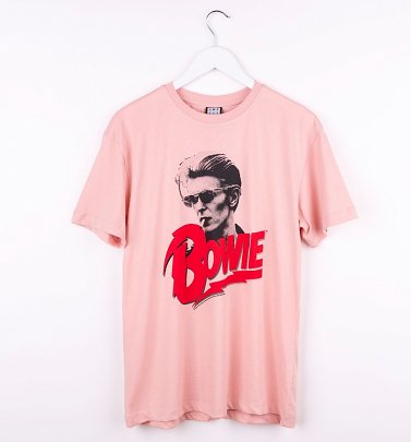 Pink David Bowie New Romantic T-Shirt from Amplified Pink David Bowie New Romantic T-Shirt from Amplified