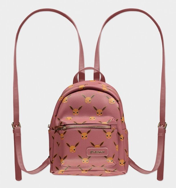 Pink Pokemon Eevee All Over Print Mini Backpack from Difuzed Pink Pokemon Eevee All Over Print Mini Backpack from Difuzed