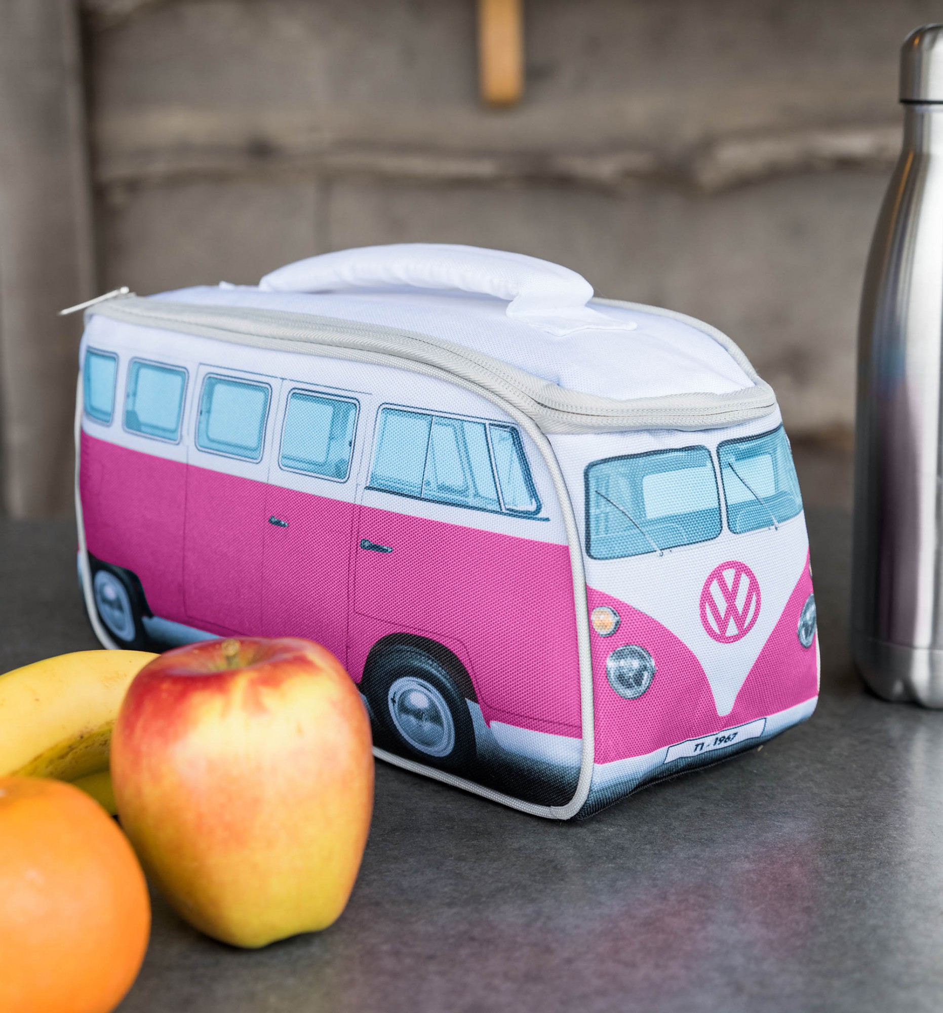 Pink VW Camper Van Lunch Bag
