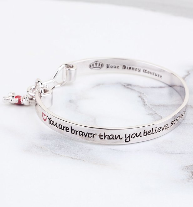 Platinum Plated Braver Than You Believe Winnie The Pooh Bangle