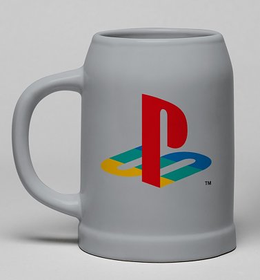 Playstation Logo Ceramic Stein Mug Playstation Logo Ceramic Stein Mug