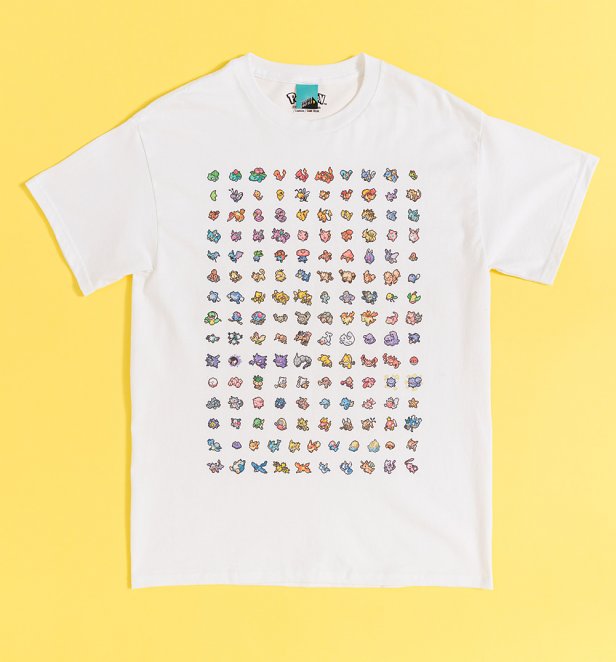 Pokemon First Gen Sprites White T-Shirt