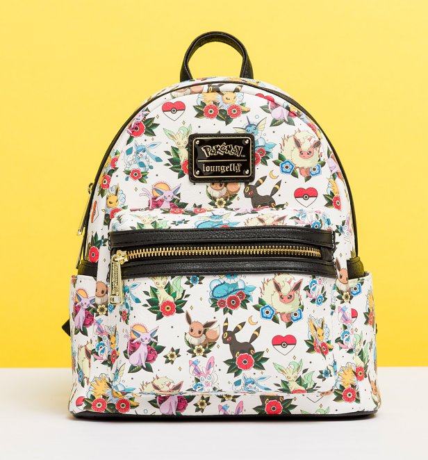 Loungefly Pokemon Eeveelutions All Over Print Mini Backpack Loungefly Pokemon Eeveelutions All Over Print Mini Backpack