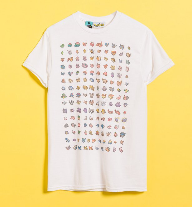 Pokemon First Gen Sprites White T-Shirt