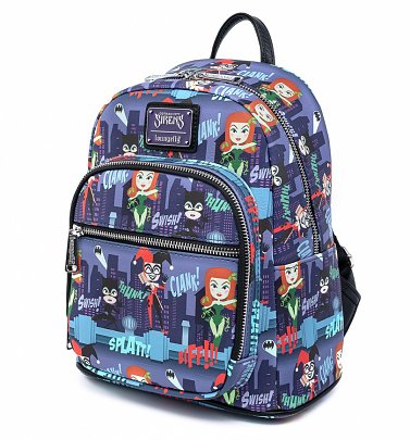 Pop by Loungefly DC Comics Ladies of DC All Over Print Mini Backpack Pop by Loungefly DC Comics Ladies of DC All Over Print Mini Backpack